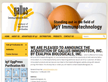 Tablet Screenshot of gallusimmunotech.com